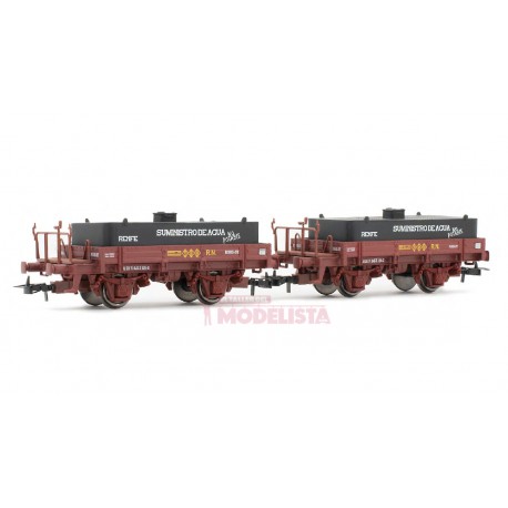 Set de vagones aljibe, RENFE. Rojo. Set de vagones aljibe, RENFE. Rojo.