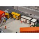 4 Building site containers, orange.
