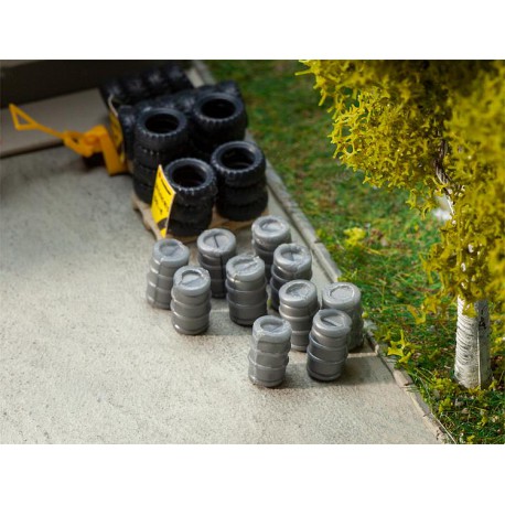 Aluminium beer barrels.