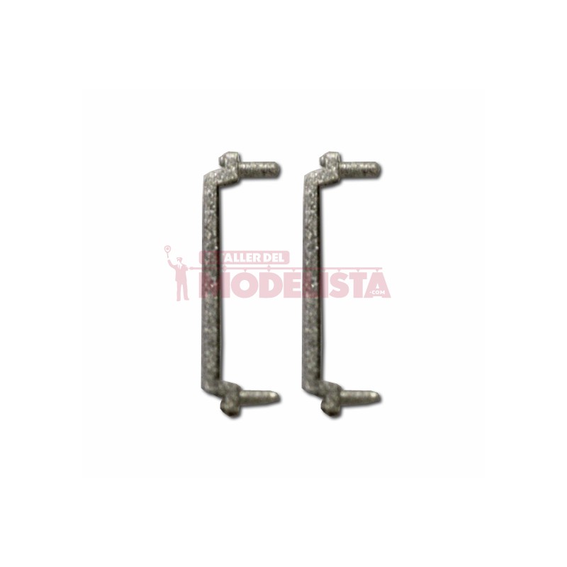 Pasamano de puerta plateado (x2). Coche 8000. Pasamano de puerta plateado (x2). Coche 8000.