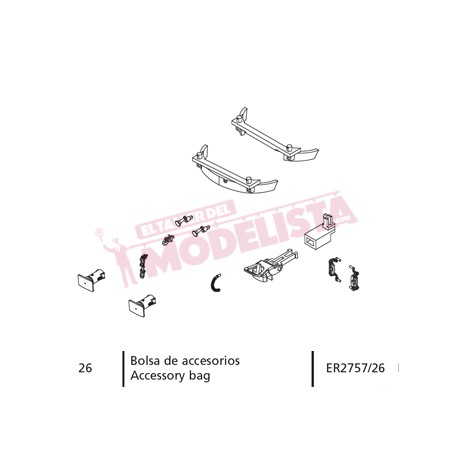 Accessories bag for locomitves 277 RENFE.