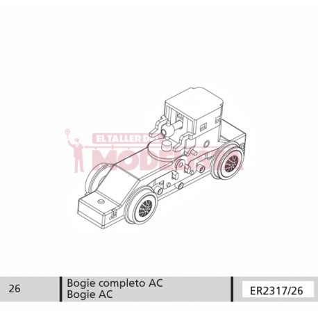 Bogie, DC, for RENFE 352.