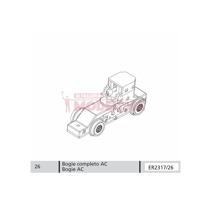 Bogie completo DC para 352 de RENFE.
