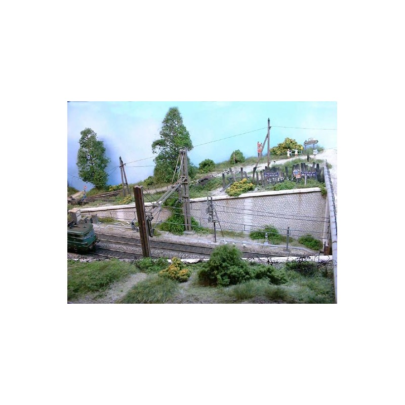Muro de piedra hexagonal. PN SUD MODELISME 87300