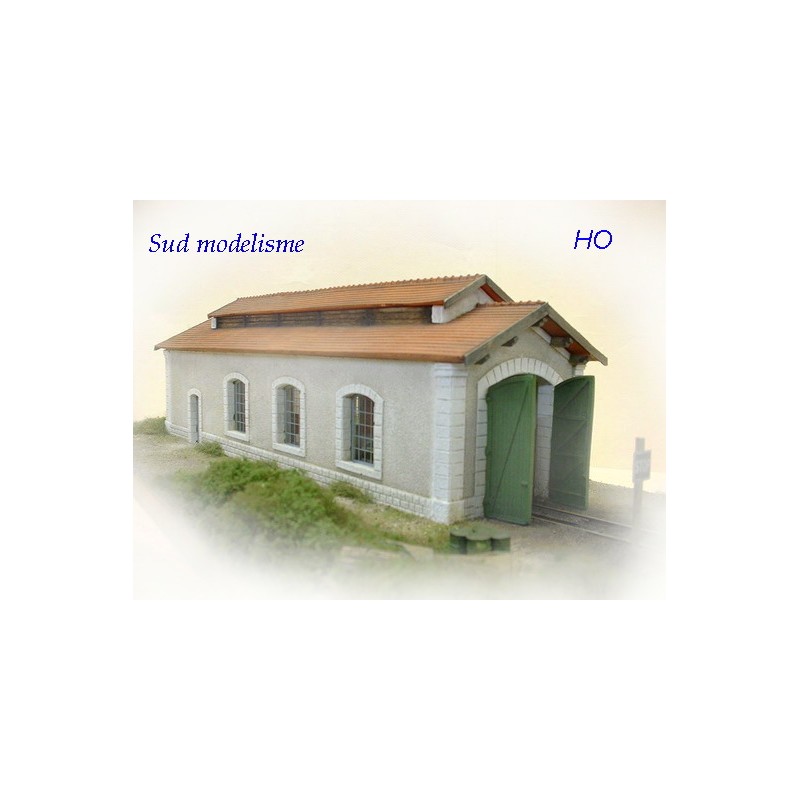 Depósito para una locomotoras. PN SUD MODELISME 8751B