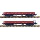 2-set wagons series MM, RENFE. Oxide red.