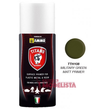 Surface primer, military green.