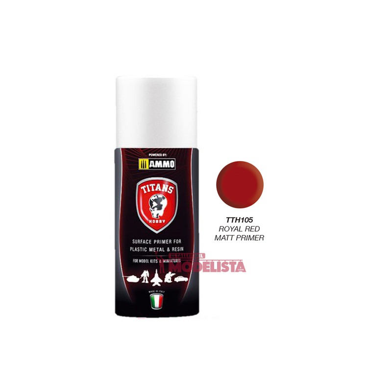 Spray de imprimación rojo real. Spray de imprimación rojo real.
