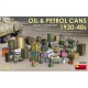 Oil and petrol cans, 1930-40s.