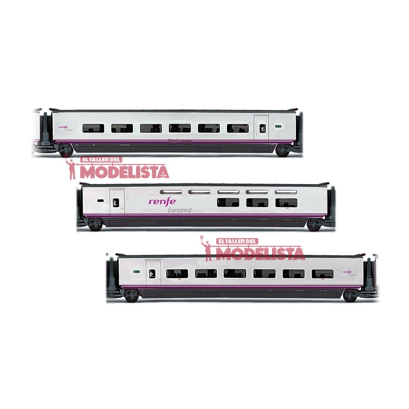 Set de coches para Euromed S-101, RENFE. ELECTROTREN 3524