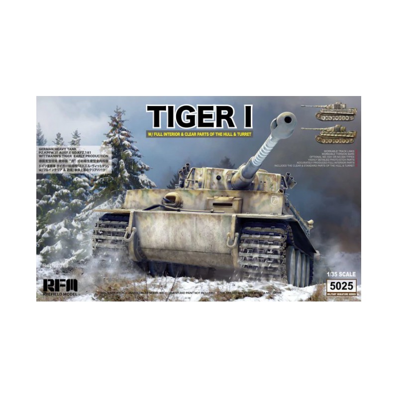 Tiger I, producción inicial, con interiores. Tiger I, producción inicial, con interiores.
