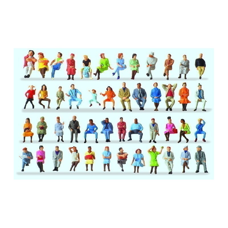 48 figuras sentadas. PREISER 14418