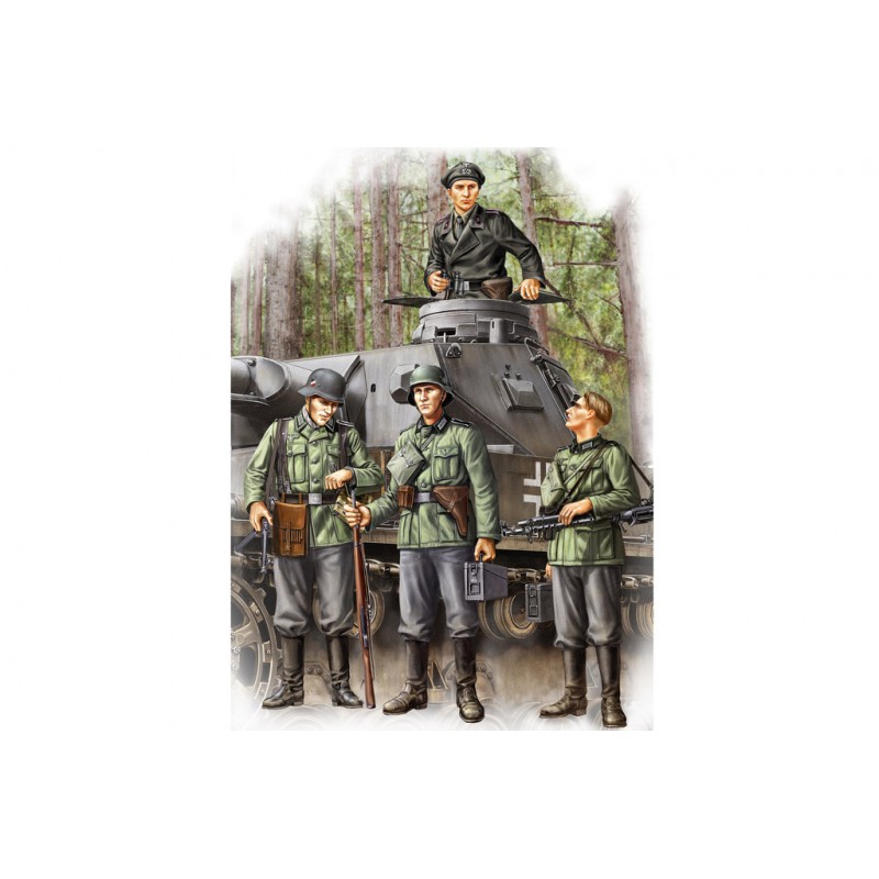 Infantería alemana descansando.