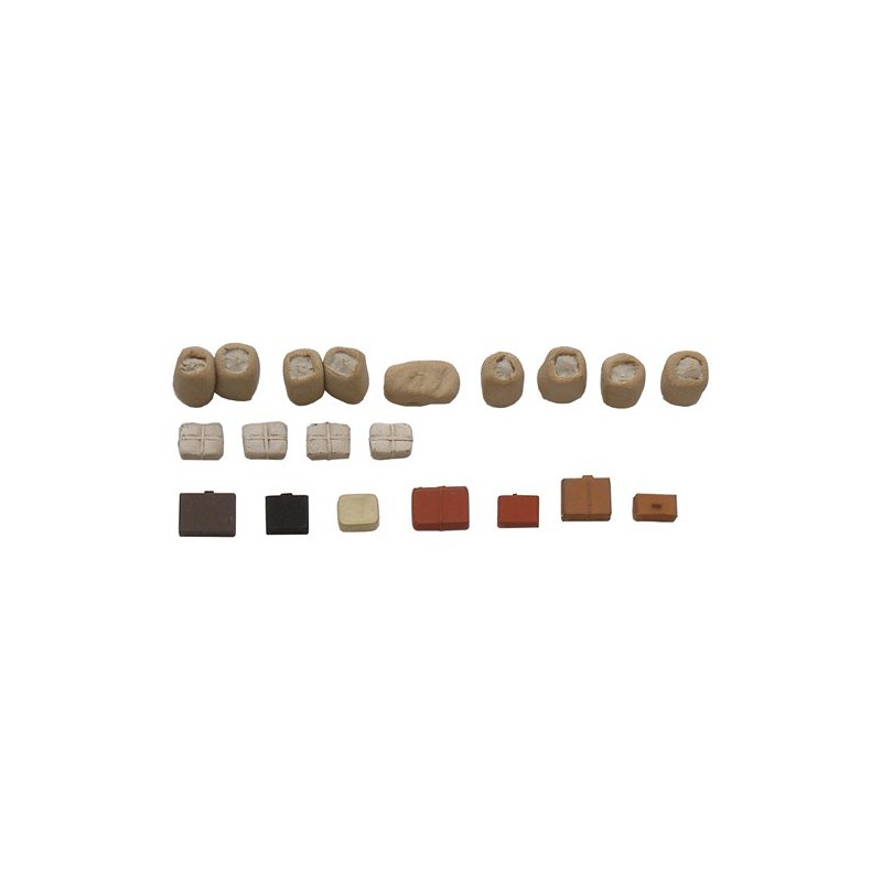 Assorted cargo for railroad transport.