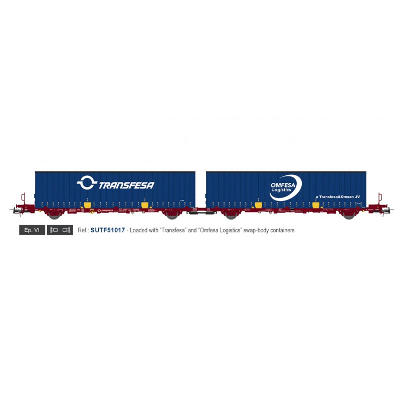 Container carrier wagon Transfesa/Omfesa, TRANSFESA. Container carrier wagon Transfesa/Omfesa, TRANSFESA.