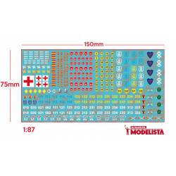 Decal set for Spanish military vehicles. ETM 9040