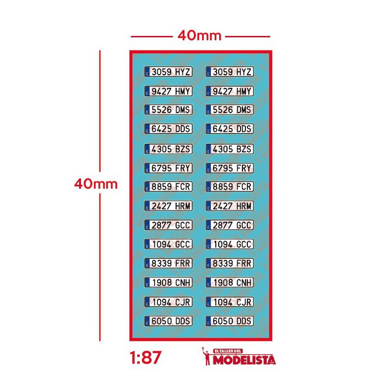 Matrículas modernas de coches españoles. ETM 9024