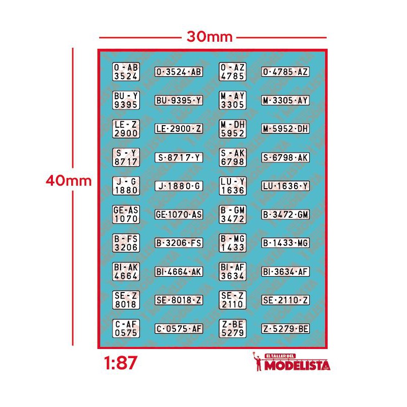 Matrículas de coches españoles. Tipo II. ETM 9023