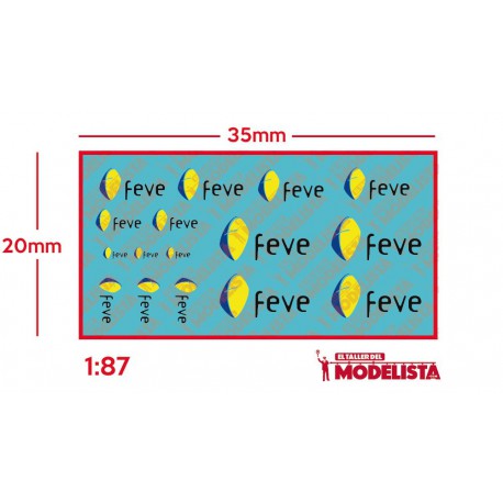 Modern FEVE logotypes. ETM 9038