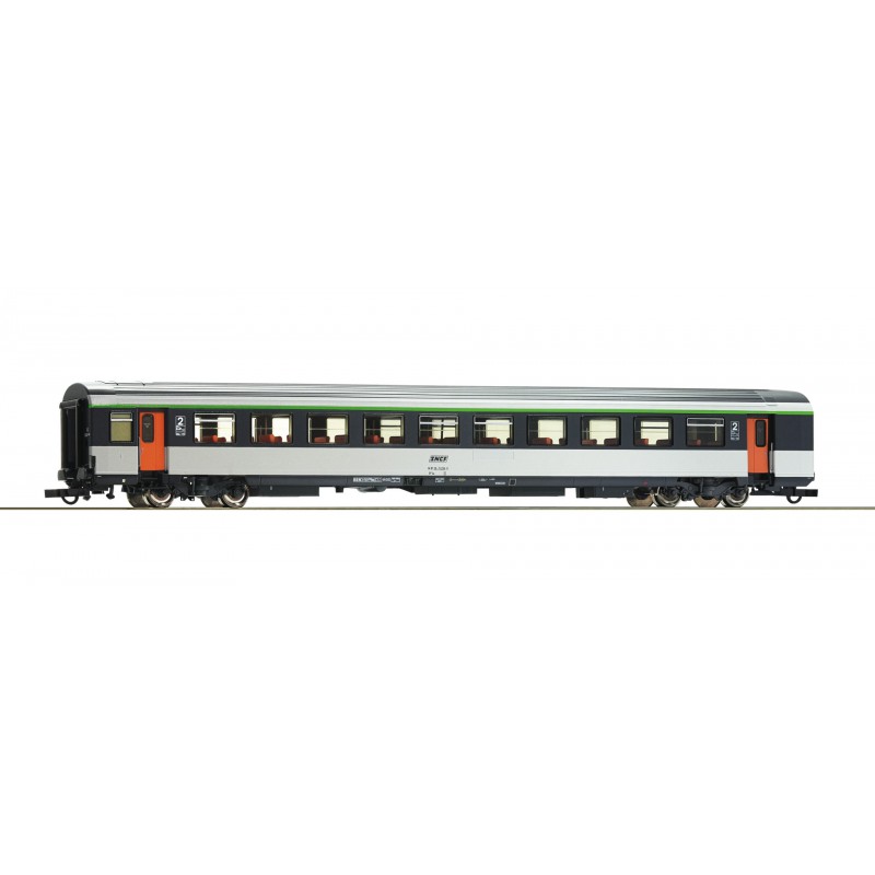 2nd class corail open-plan coach, SNCF. 2nd class corail open-plan coach, SNCF.