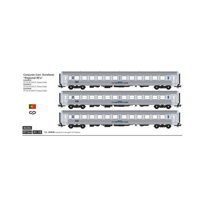 3-coaches set Sorefame, CP. 90s. 3-coaches set Sorefame, CP. 90s.