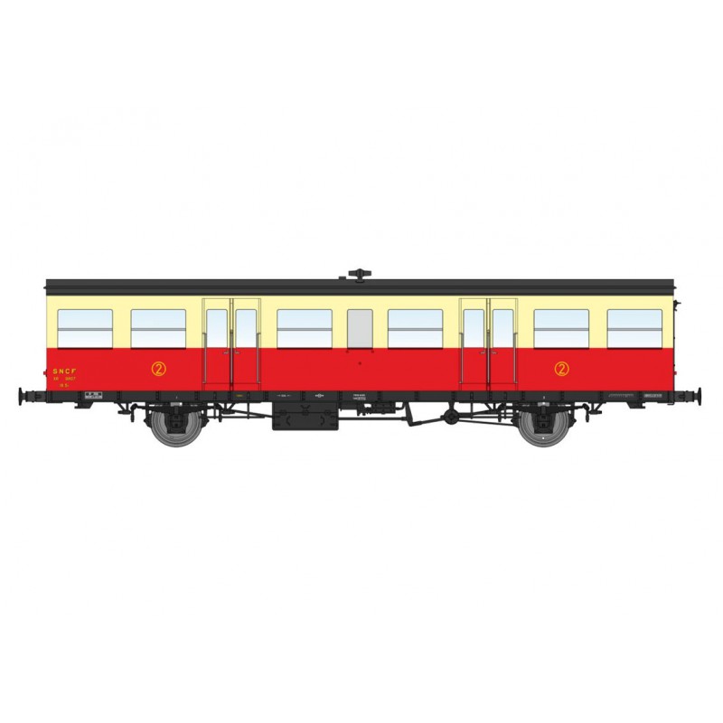 Second class coach, SNCF. Second class coach, SNCF.