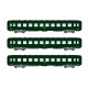 Set de 3 coches DEV AO U52, SNCF.