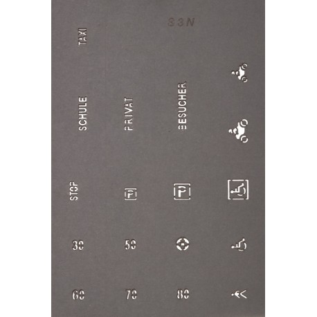 Street marking templates.