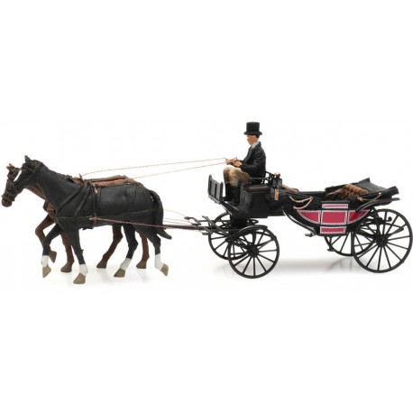 Landau carriage open.