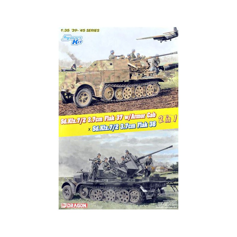 Sd.Kfz.7/2 dos en uno: Flak37 / Flak36. Sd.Kfz.7/2 dos en uno: Flak37 / Flak36.