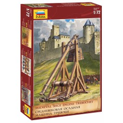 Tebuchet, mittelalterliche Angriffsmaschine.