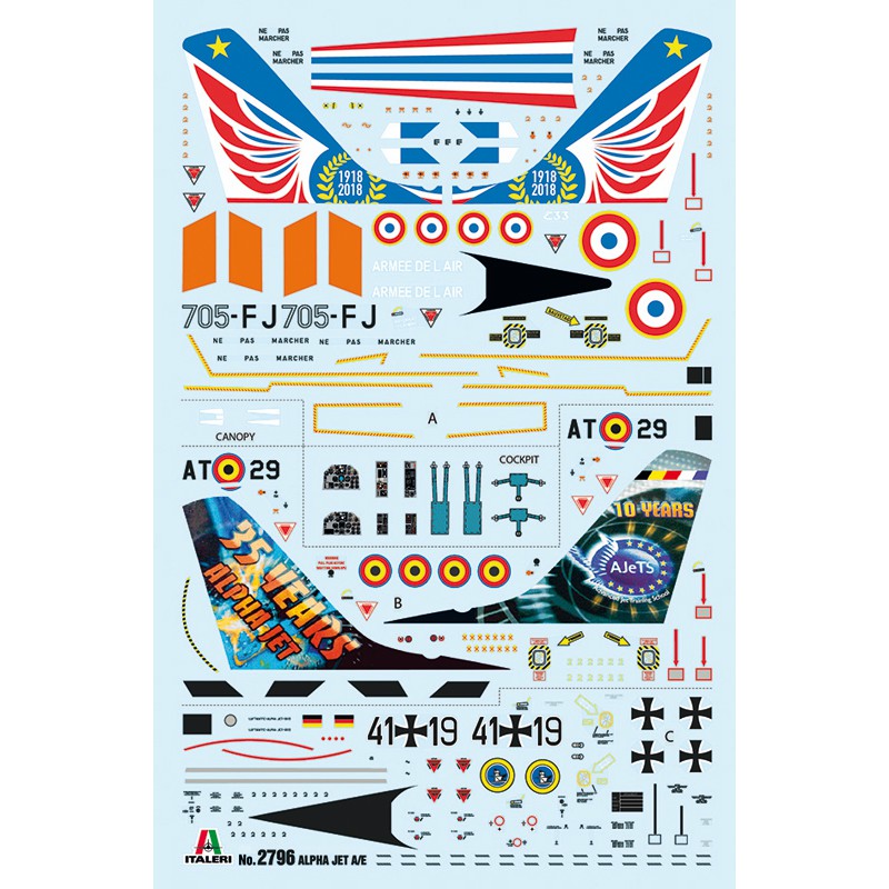 Italeri Alpha Jet A/E 2796S – Maquette Avion De Guerre à Monter, échelle 1/48, Modèle Réduit, Dès 14 Ans