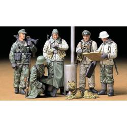 German soldiers at field briefing.