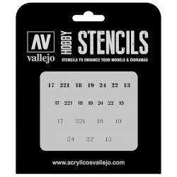 Stencil: Soviet numbers WWII (1/35).