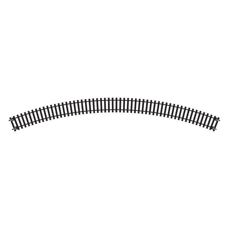 Vía curva doble (45º), R3.