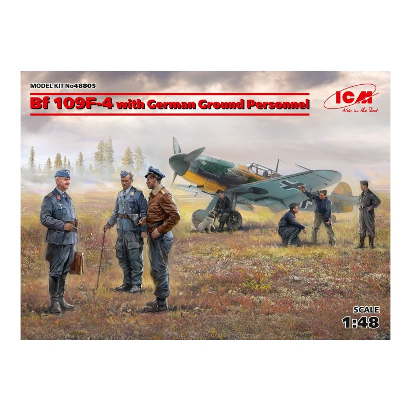 Bf 109F-4 con personal aéreo.