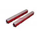 2-unit set luggage van DD-8100, RENFE. Weathered.