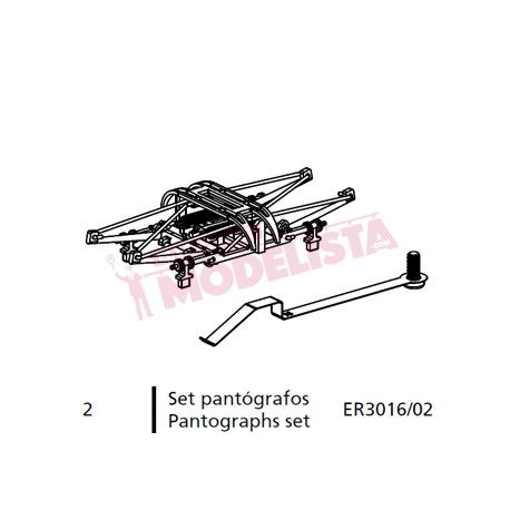 Pantographs set for locomitves 7200/7500 RENFE.