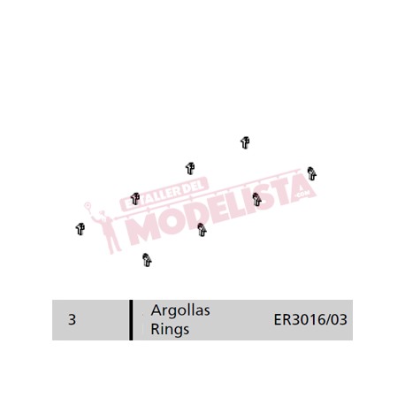 Ring set for locomitves 7200/7500 RENFE.