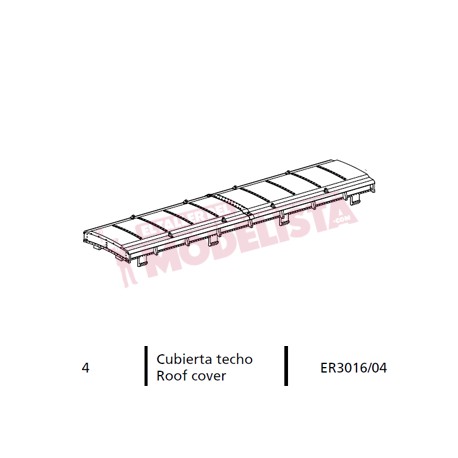 Roof cover for locomitves 7200 RENFE.