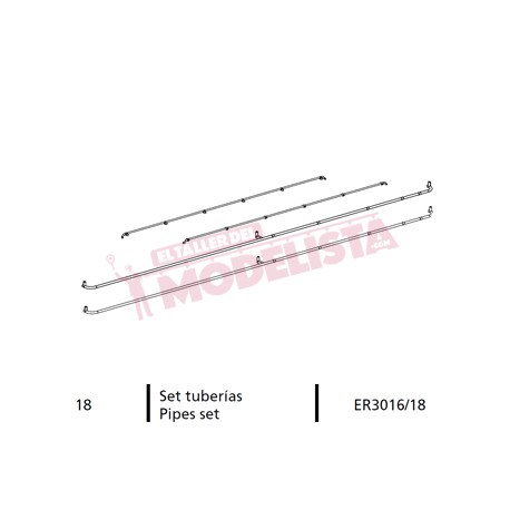 Pipe set for locomitve 7200 RENFE.