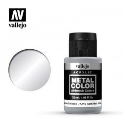 Semi matt aluminium.