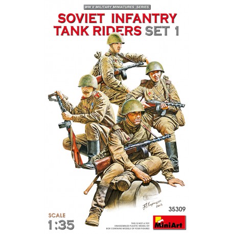 Soviet infantry tank riders.