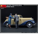 Car travellers. 30s-40s. Car travellers. 30s-40s.