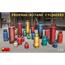 Set of propane and butane cylinders.