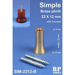Einfacher Sockel für die Basis. Messing 22x12 mm.