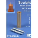 Plinth for bases, straight shape. Brass 30x8 mm.