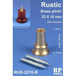 Rustikaler Sockel für die Basis. Messing 22x16 mm.