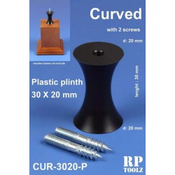 Piédestal incurvé pour la base. Plastique 30x20 mm.