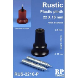 Piédestal rustique pour la base. Plastique 22x16 mm.